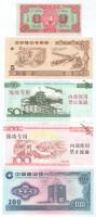 Kína 2003-2004. 5Y-100Y (4xklf) képzési (oktatási) bankjegy, gyakorláshoz használatos + 1db égetési pénz (Hell Banknote) T:UNC,AU, sarokhajlás China 2003-2004. 5 Yuan - 100 Yuan (4xdiff) training banknotes (for counting and practicing) + 1pc "Hell Banknote" C:UNC,AU, folded corner