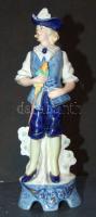 ~1900 Koronás "N" jelzéssel ellátott festett olasz porcelán figura 24cm-es magassággal