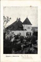 1913 Budapest XI. Feilitzsch Berthold báró villája, hátoldalán saját kezű levelével, Kaas Rózsa bárónőnek címezve. Ménesi út 8/a (EK)