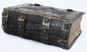 Biblia sacra, to gest Biblj Swatá/Nowy Zákon. Prága, 1863, Nákladem Josefa Ruzicky. Bőr kötés fém ve...