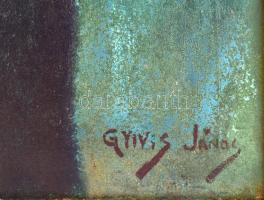 Gyivis János (XX. sz. eleje). Mária a kisdeddel. Olaj, vászon, jelzett, sérült. Dekoratív fakeretben...