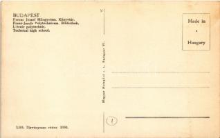 Budapest XI. Ferenc József Műegyetem, Könyvtár épület (EK)