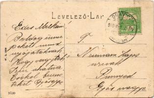 1908 Oravicabánya, Oravica, Oravicza, Oravita; Nagy tó részlet. W.L. 1209. / lake (szakadás / tear)