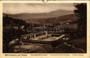 Oláhszentgyörgy, Sangeorgiul Roman, Sangeorz-Bai; Ved. generala a plajei / A strand látképe. Brecher testvérek kiadása / general view, swimming pool (b)