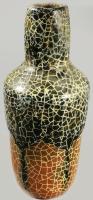 Repesztett mázas váza. Jelzés nélkül, restaurált, m: 24,5 cm