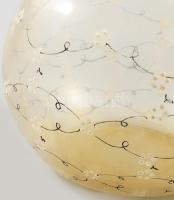 cca 1900 zománcfestett italos üveg, dugóval, m: 16 cm