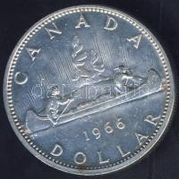 Kanada 1966. 1$ Ag "Kenu" T:2 kis ph