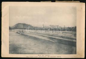1910 Paris Inondé e sa Banlieue, párizsi nagy árvíz, képes album, széteső állapotban