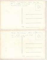 1941 Kassa, Kosice; 2 db RÉGI fotós képeslap: bombázás után 1941. június 26-án, a lebombázott posta ...