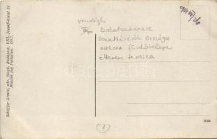 1941 Balatonkenese, A Vonatkísérők Országos Otthona fürdő és üdülőtelepe, étterem terasza. Schäffer ...