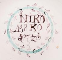 1776-os ónmázas tál múzeumi másolata, kis mázhibával, d: 32 cm