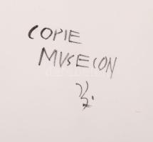 1776-os ónmázas tál múzeumi másolata, kis mázhibával, d: 32 cm