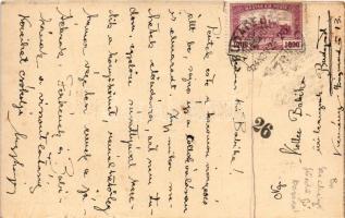 1924 Budapest XIV. Széchenyi fürdő bejárata grafikai művészlap (non PC)