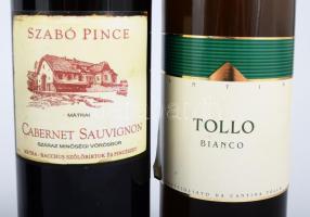 4 üveg bor, Villa Sandi, Tollo Bianco, Ostoros Medina, Szabó Pince Cabernet Sauvignon, bontatlan