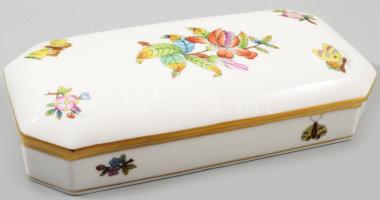 Herendi Viktória mintás névjegykártyatartó, jelzett, hibátlan, 9x17 cm