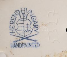 Herendi nyúl figura. Jelzett, kézzel festett, hibátlan, m: 14 cm