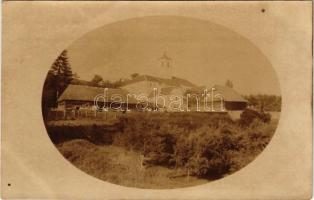 Szárhegy, Gyergyószárhegy, Giurgeu-Sarheghi, Lazarea; Ferenc Rendiek kolostora, zárda / Franciscan monastery. photo + "Tábori postahivatal 648" " K.u.k. Infanterieregiment v. Hindenburg Nr. 69. Reserve Baon."