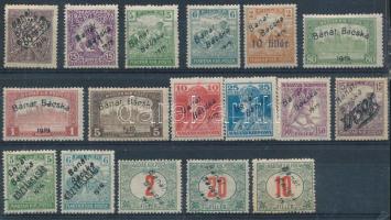 Bánát-Bácska 1919 17 db bélyeg Bodor vizsgálójellel