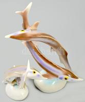 Hollóházi 2 darab vizapár figura, jelzett, hibátlan, m: 23,5 cm alatt