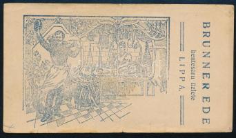 Brunner Ede hentesáruüzlete Lippa számolócédula, szakadással