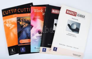 5 db angol nyelvkönyv - Market Leader, Cutting Edge, Work in Progress. Kiadói papírkötés, jó állapotban, részben vagy egészében kitöltöttek.