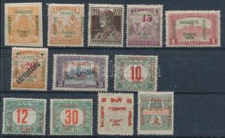 Szeged 1919 12 db bélyeg, Bodor vizsgálójellel