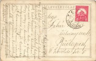 1928 Boldog Karácsonyi Ünnepeket! Nyomtatta és kiadja Kner Izidor, Gyoma / Hungarian Christmas art p...