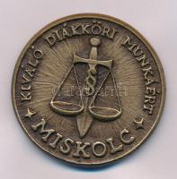 Miskolc DN "Szemere Bertalan 1812-1869 / Kiváló Diákköri Munkáért" kétoldalas, öntött bron...