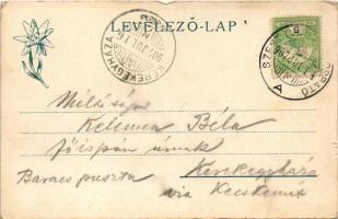 1907 Tátra, Magas Tátra, Vysoké Tatry; A fogaskerekű vasút tájrészlete a Csorbai tóhoz. Feitzinger E...