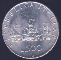 Olaszország 1958. 500L Ag "Kolumbusz hajója" T:2+