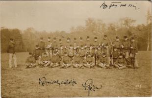 1904 Budapest, osztrák-magyar katonák csoportképe / group picture of Austro-Hungarian K.u.k. soldiers. photo (EK)