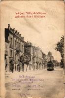 1922 Athens, Athína, Athenes; Rue Philellinon / street view, tram (fl)