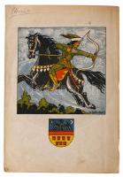 Erdélyi lövész naptár 1943. A borítón a "M. kir. 105. honvéd légvédelmi tüzérosztály 1. üteg&qu...