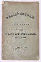 Wathay Ferencz: Régiségbuvár. I. köt. 2. füzet. Kiadta Ponori Thewrewk József. Wathay Ferencz prosaművei. Pozsonyban, 1838, Schmid Antal, 1 (Végvezekényi báró Baldácci Antal arczképe, litográfia) t.+8+79+1 p. A mű két kötetben teljes. Wathay Ferenc (1568-1609 után) katona, török fogoly, festő és naplóíró. 1602-ben hadnagyként Székesfehérvárra vezénylik, ahol megsebesül, és török fogságba esik. Innen Budára viszik, azután Belgrádba, ahonnan 1603-ban megszökik. Bujdosása és a Dunán átkelése után Karánsebes környékén a rácok elfogják, és Temesvárra viszik. Innen ismét megszökik, de Lippa környékén a törökök újra elfogják, és egyenesen Konstantinápolyba szállítják. Itt fejezi be kalandos emlékiratait 1605-ben. Kiadói papírkötés, szakadt, foltos borítóval, sérült gerinccel, foltos lapokkal.