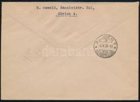 1939 Országos kiállítás expressz légi levél