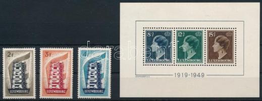 Luxemburg falcos Európa sor + gumihibás blokk