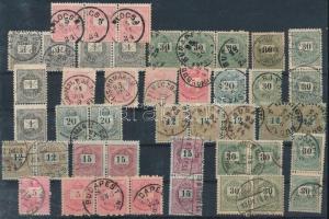 44 db Krajcáros bélyeg közte összefüggések, szép bélyegzések
