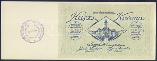 Szeged 1919. 20K kartonpapíron lévő másolata, mint "MÉE" 9. Vándorgyűlésének meghívója (19...