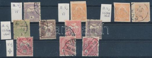 11 db Turul és Hírlap közte szám- és csillag vízjelek