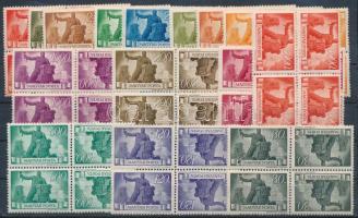 1945 Újjáépítés sor fordított képállású négyes tömbökben, a 3000P egyenes képállású