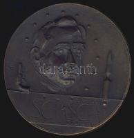 Olaszország DN "Leonardo Sciascia - Sicilia" extrém nagyalakú Br plakett T:2