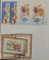 Kaotikus nagy magyar anyag, főleg modern bélyegek rengeteg postatisztával, blokkokkal (betapadások) ...