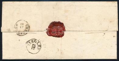 ~1860 Levél Böősről "SZERDAHELY" - "PRESSBURG" - "CZEGLÉD"