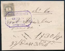 1893 Számla Nagykőrösről okmánybélyeg helyett 1kr postabélyeggel