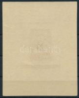 1951 Lila vágott blokk, közepén a gyakran előforduló nagyon enyhe függőleges hajlás (450.000)