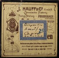 cca 1900 Olaszország Amalfi. Capri, Salerno Egy doboz üveg dia pozitív, Cholnoky Jenő (1870-1950) földrajztudós, magyar utazó által készített felvételek 15 db 9x9 cm / cca 1900 Amalfi. Capri, Salerno. A box of glass slide positives, photographs taken by a Hungarian traveler 15 pcs 9x9 cm