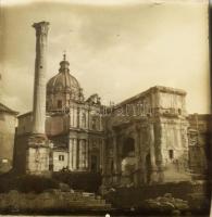 cca 1900 Olaszország Roma, épületek, szobrok Egy doboz üveg dia pozitív, Cholnoky Jenő (1870-1950) f...