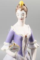 Hollóházi Tükrösnő. Jelzett, kézzel festett, hibátlan, m: 27 cm