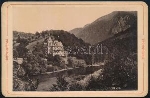 ca 1890 Herkulesfürdő, Erdély. (Baile Herculeane) Villa Livia, kabinetfotó. 16x11 cm