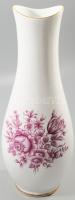 Hollóházi lilavirág mintás váza. Jelzett, hibátlan, m: 31 cm.